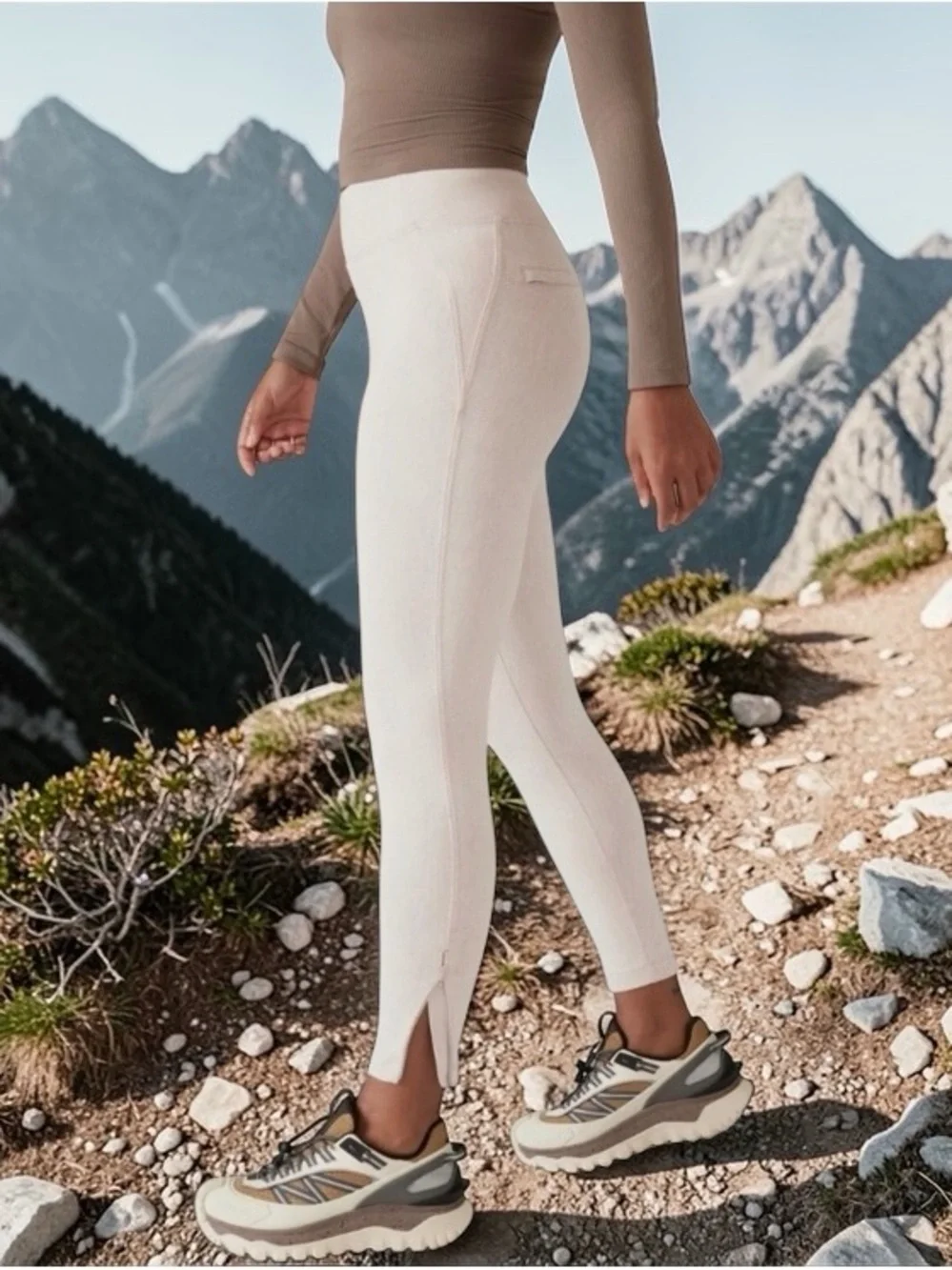 Athleta Delancey Skyline High-Rise Leggings Cream SP NWOT - Picture 12 of 12